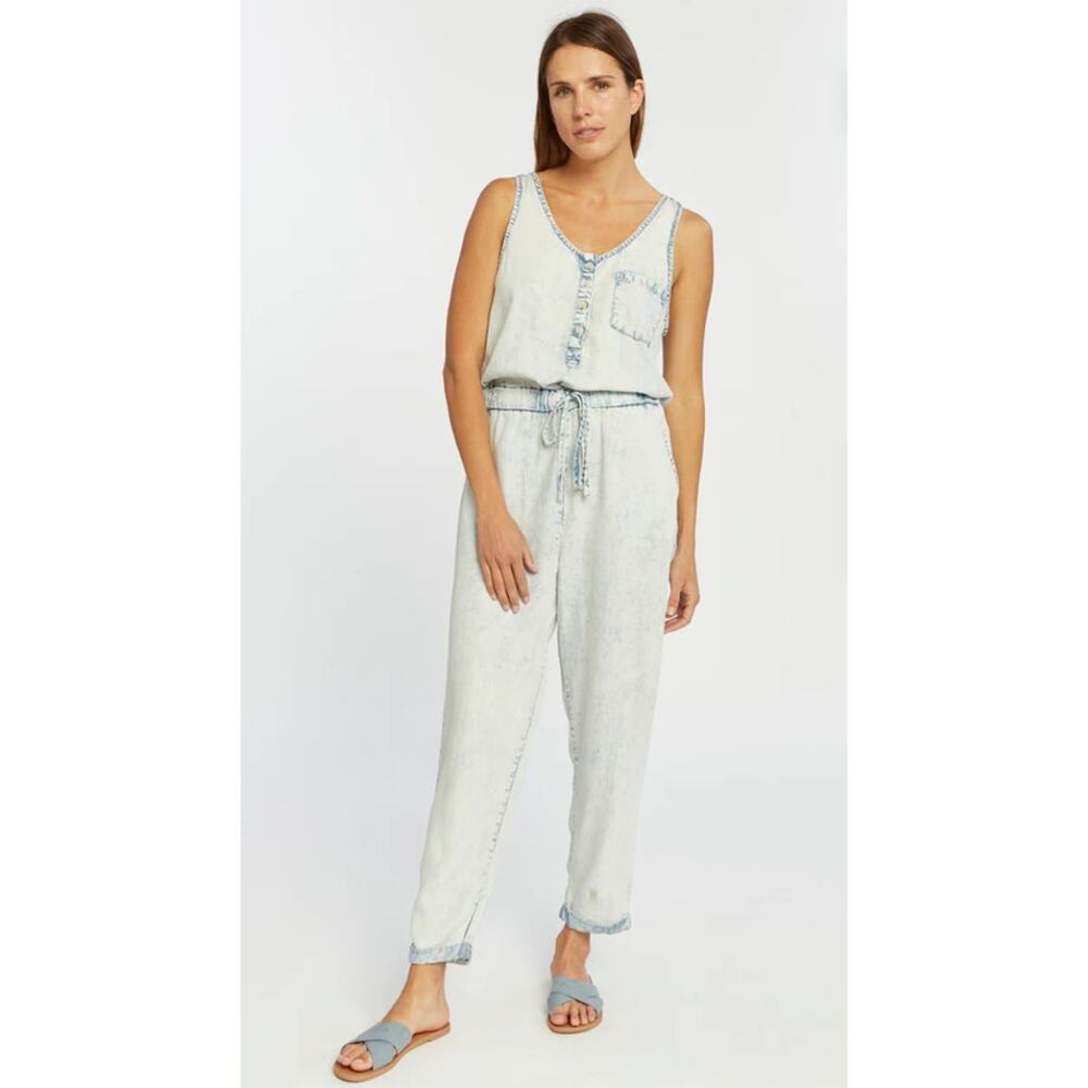 Thread & Supply Faith and Flower Jean Jumpsuit Women's Medium - Picture 2 of 5